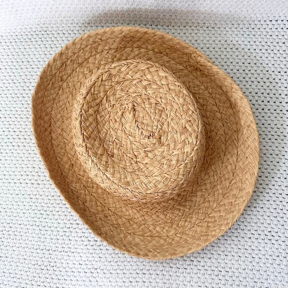 Helen Kaminski Vintage Raffia Classic 5 Turn Up Down Brim Sun Hat Handmade